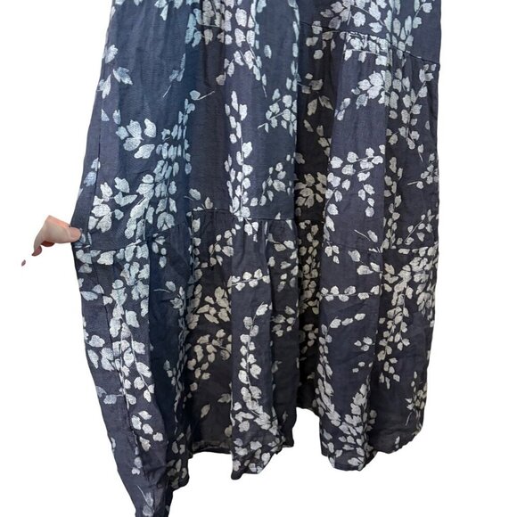 Anthropologie | Luisa Perla 100% Linen Midi Length High Neckline Dress Size S - Picture 12 of 14